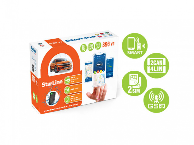 StarLine S96 v2 BT 2CAN+4LIN 2SIM GSM